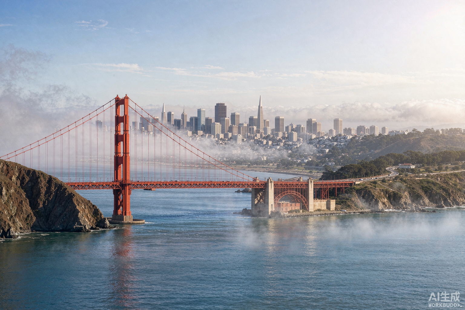 San Francisco Bay Area with the Golden Gate Bridge